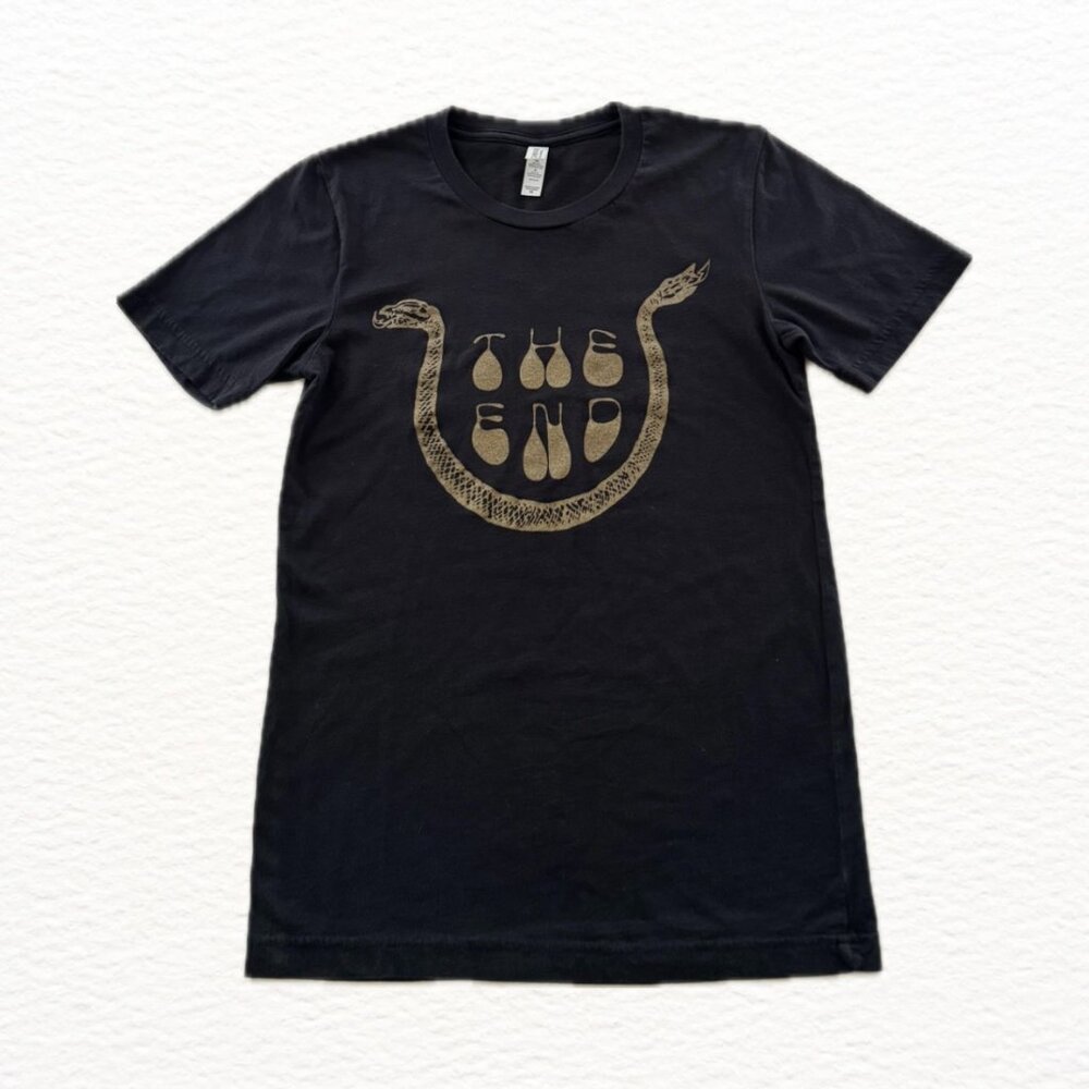 ❌ SOLD ❌ THE END - Gold Snake Tee - Size XS